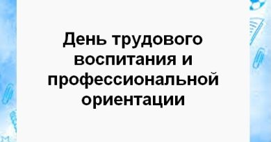 16.11.24 пройдет День трудового воспитания и профессиональной ориентации и